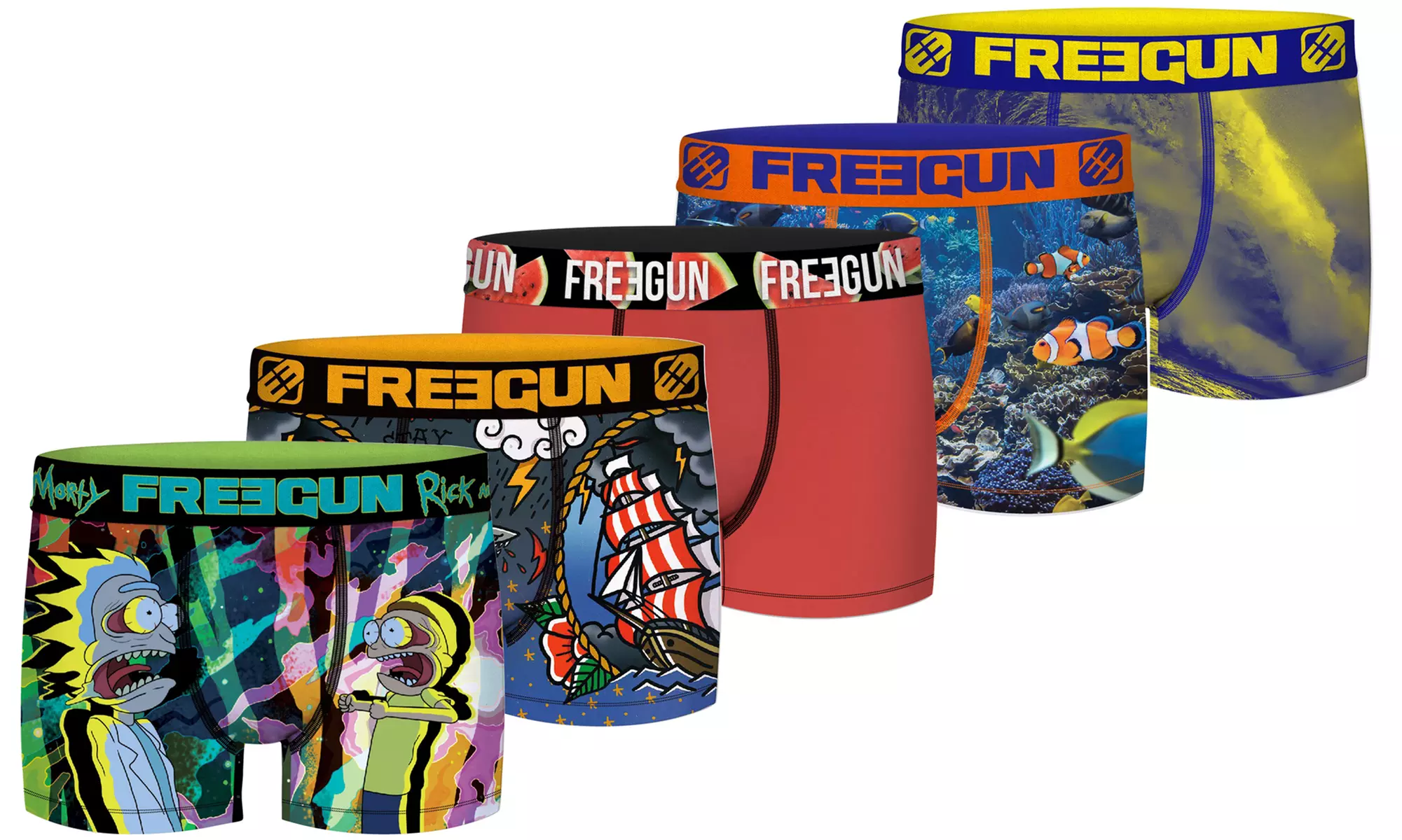 Pack de 3 à 5 Boxers Freegun mix pour Homme - Second Medium