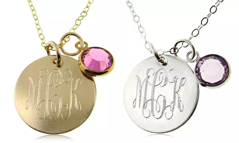 Personalized Monogram Gold or Sterling Silver Necklace from JC Jewelry Design (Up to 59% Off) - Primary Image