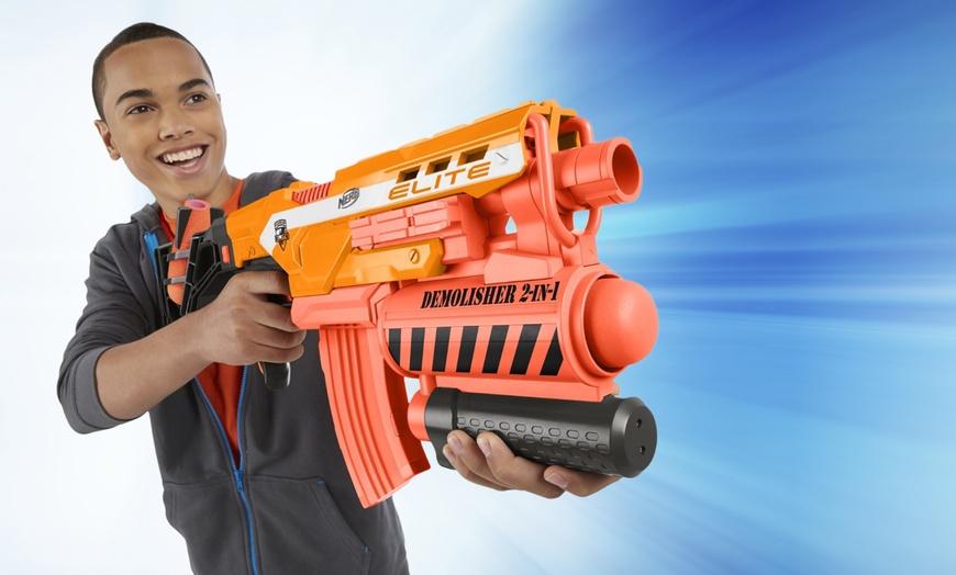 Nerf N-Strike 2-in-1 Demolisher with 30-Dart Refill Bundle | Groupon