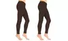 2-Pairs of Chinese Laundry Footless Fleece-Lined Tights