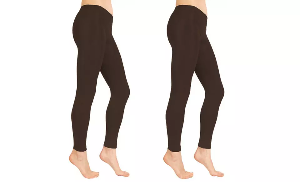 2-Pairs of Chinese Laundry Footless Fleece-Lined Tights - Primary Image