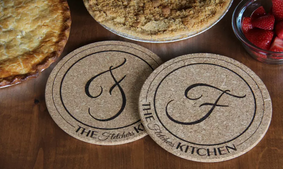 Two or Four Personalized Kitchen Hot Pads - Primary Image