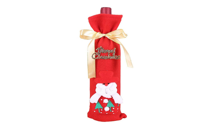 Image 3: Christmas Wine Bottle Holder