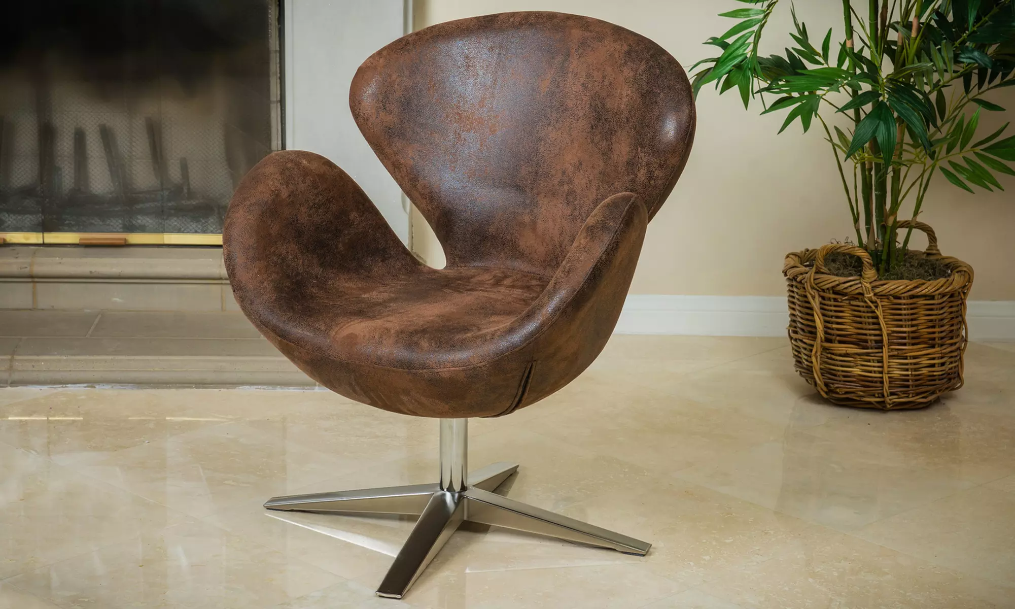 Blake Aged Microfiber Chair - Primary Image