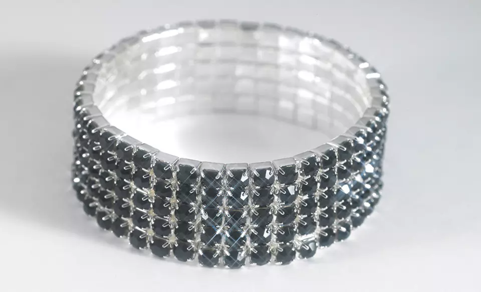 5-Row Swarovski Crystal Stretch Bracelets - Primary Image