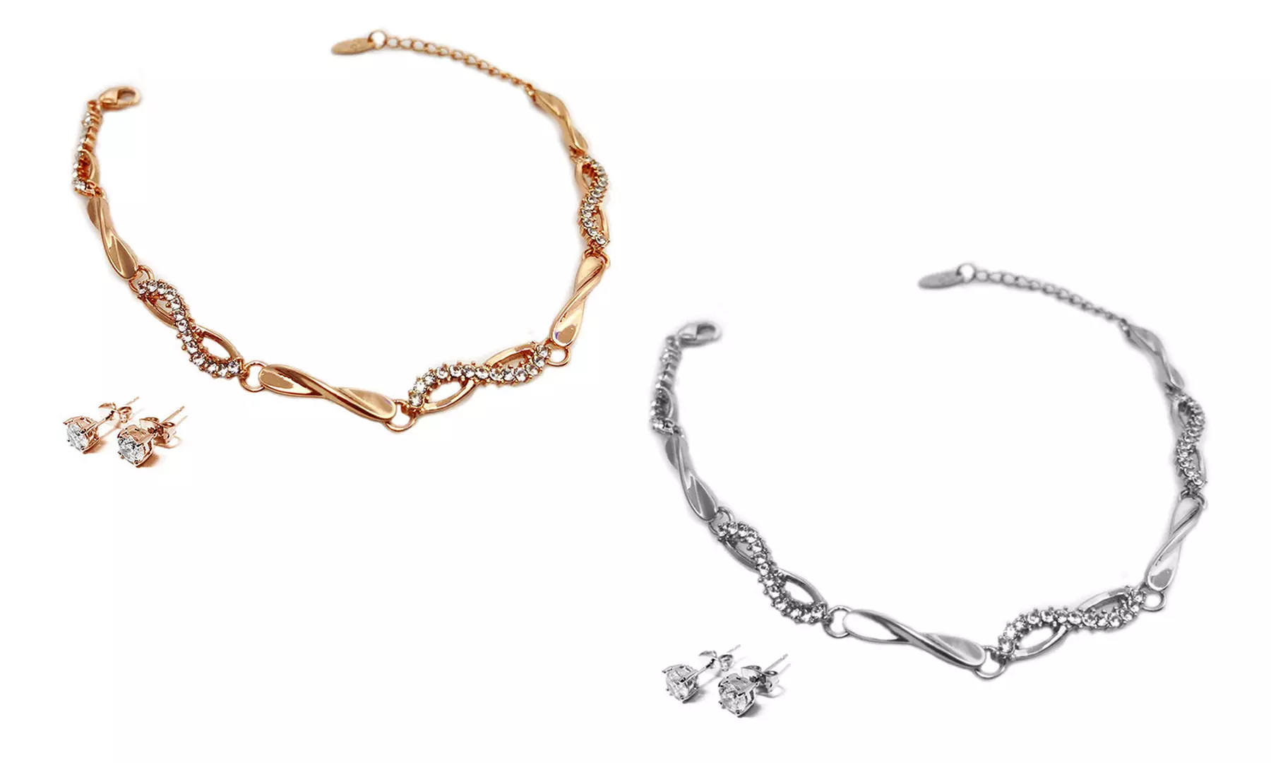 2-Piece Infinity Jewelry Set with Swarovski Elements - Primary Image