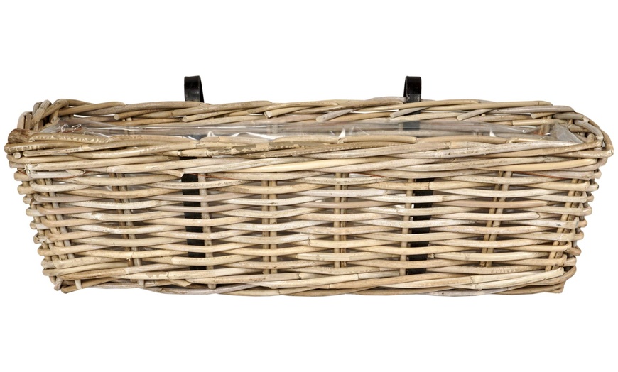 Image 2: Rattan Balcony Planter 