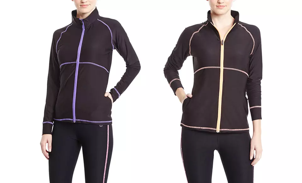 Vogo Zip-Front Women's Workout Jacket | Brought to You by ideel - Primary Image