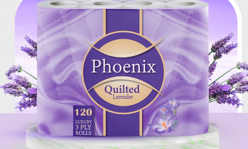 Image 3: 36, 60 or 120 Rolls of Phoenix Lavender Three-Ply Toilet Paper