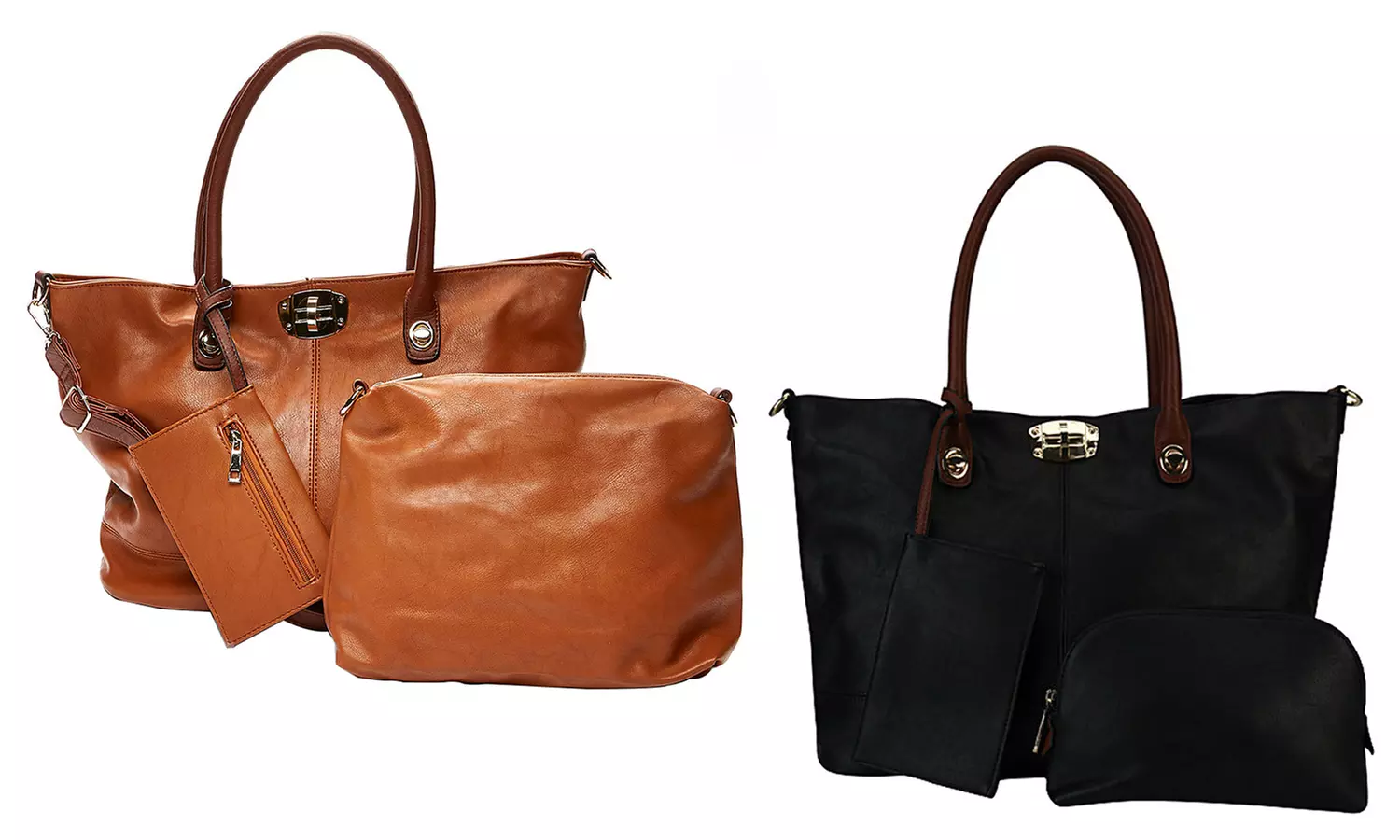 Rimen & Co. Women's Turn-Lock Closure 3-in-1 Bag-In-Bag Multipurpose Tote - Primary Image