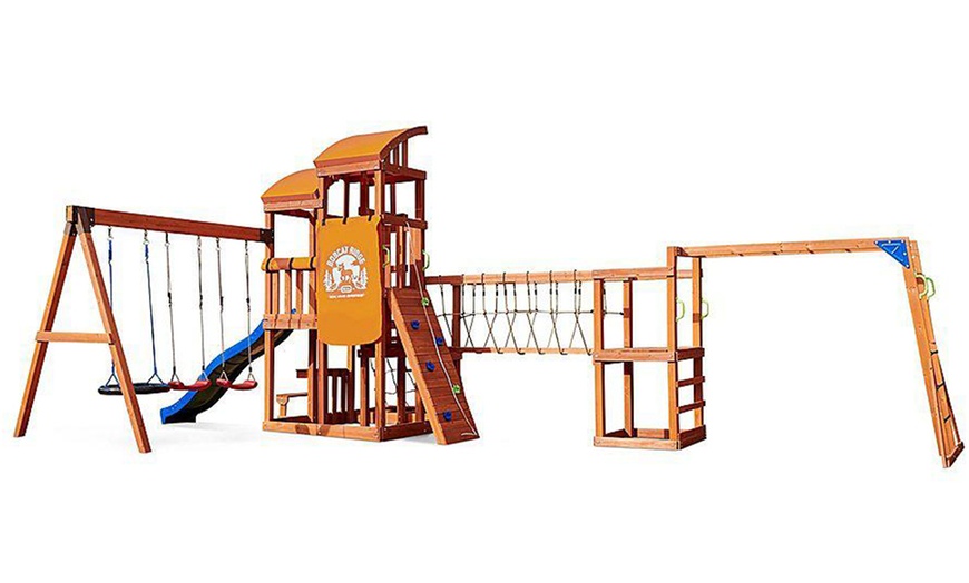 Image 7: Little Tikes Real Wood Adventures Bobcat Ridge Frame Playground