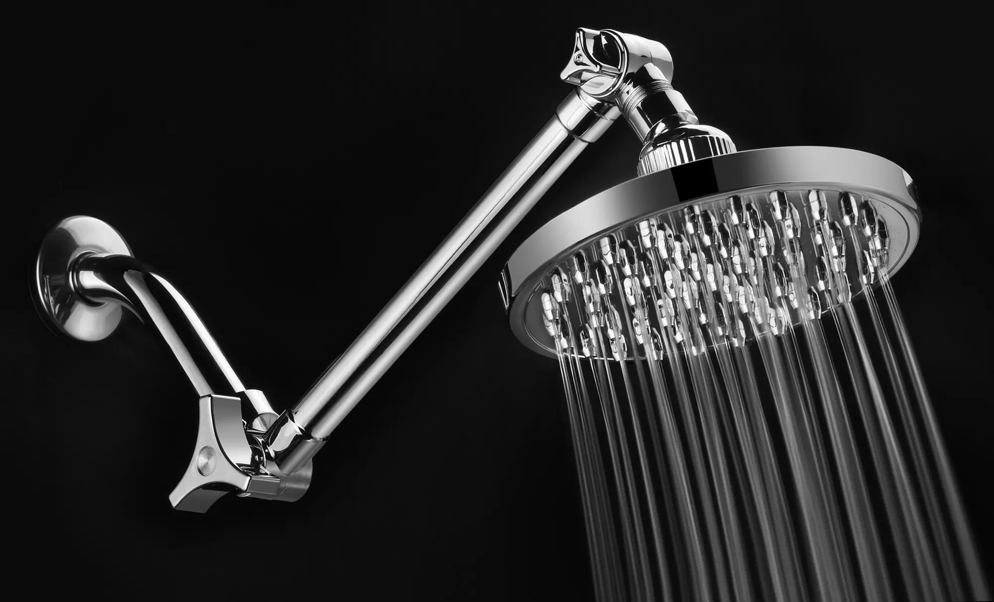 MegaRain 6" Rainfall Showerhead with 12" Height/Angle Adjustable Extension Arm - Primary Image