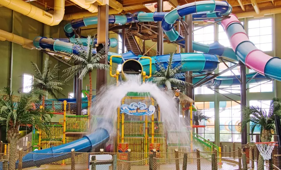 1-Night Stay with Six Water Park Passes and Family Dinner at Maui Sands Resort & Indoor Waterpark in Sandusky, OH - Primary Image