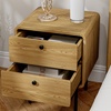 Image 5: HOMCOM Oak Bedside Table