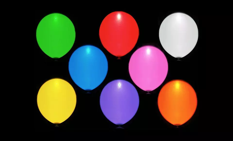 LED Light-Up Balloons 10-Pack. Free Returns. - Second Medium