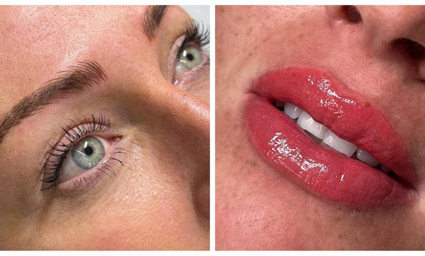 Image 1: Single Session: Choice of Premier Microblading or Lip Blush