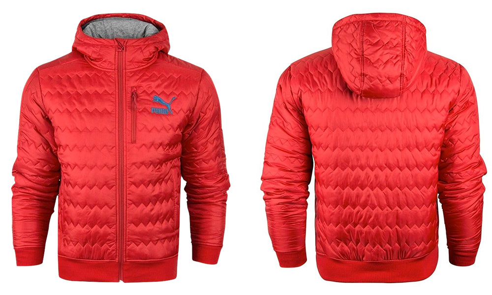 puma red puffer jacket