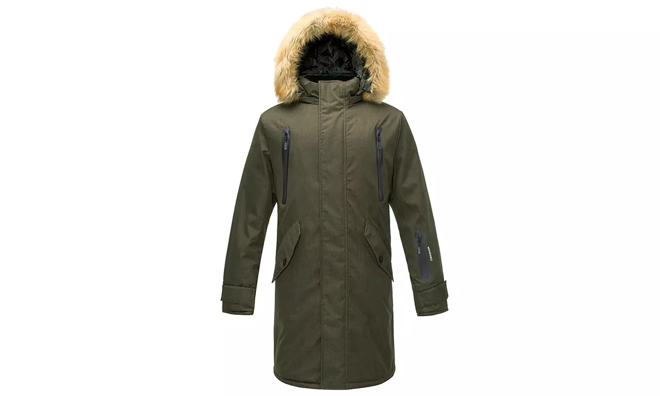 Avalanche Men's Removable Faux-Fur Hooded Long Parka Jacket (S-2XL) - Second Medium