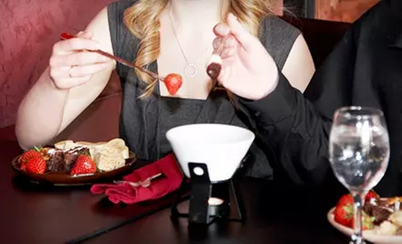 $25 for $50 Toward Four-Course Fondue Meal for Two at The Upstairs Fondue Restaurant - Primary Image