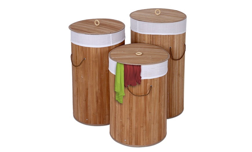 Image 2: Bamboo Laundry Basket