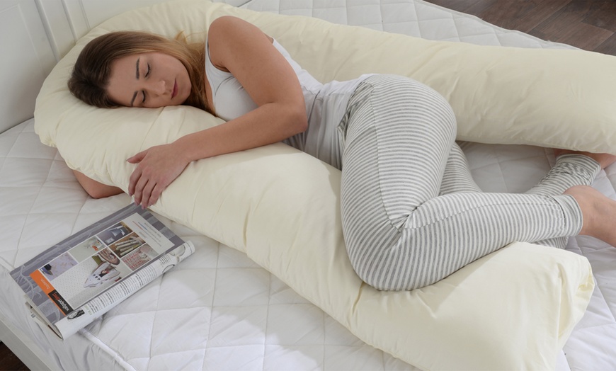 Image 1: U-Shape Full Body Support Pillow