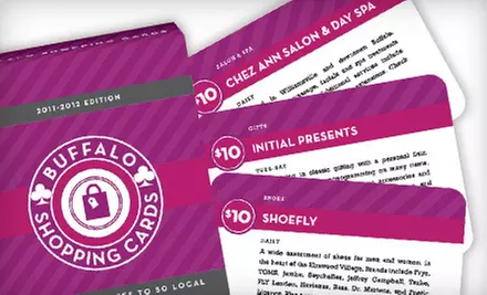 Discount Cards for Shops and Local Businesses from Buffalo Dining Cards (Up to 65% Off). Three Options Available, Shipping Included. - Primary Image