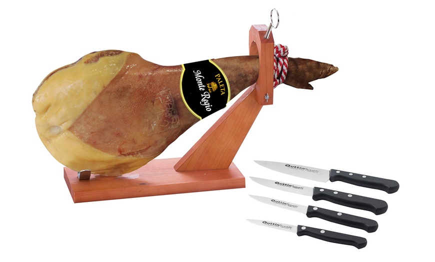 Image 4: Iberian /Serrano Ham & Knives Set