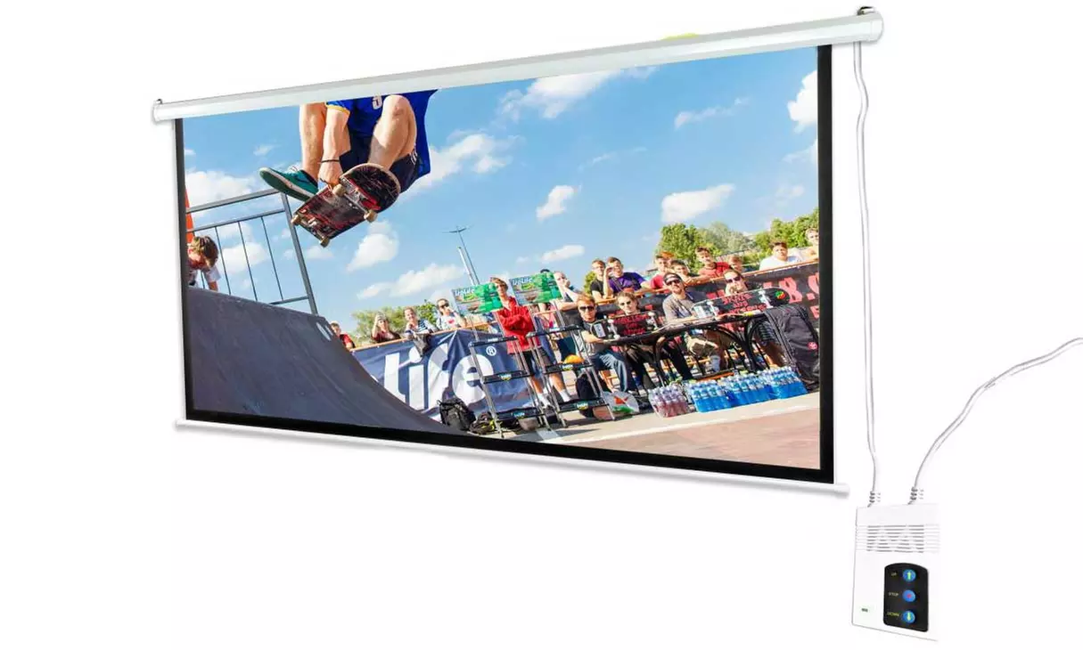 Motorized Projector Screen with Remote Control - Second Medium
