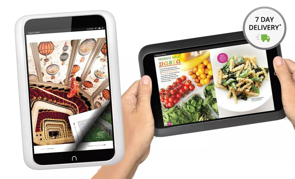 Nook HD 7" 16GB Android Tablet with Google Play in Smoke Gray or White (Manufacturer Refurbished). Free Returns.﻿ - Primary Image