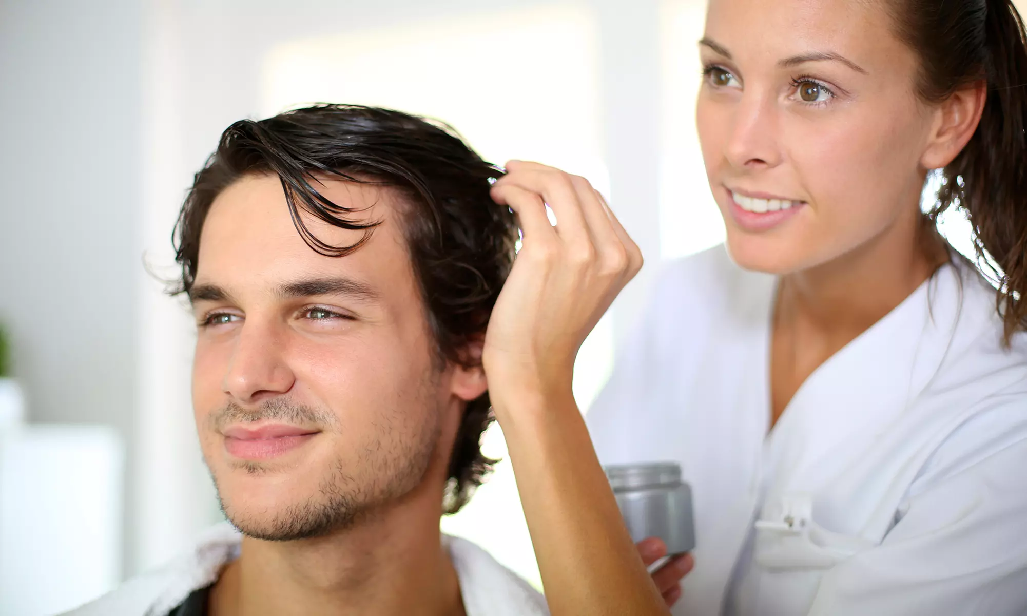 Men's Haircut Packages at Knockouts Haircuts for Men (Up to 56% Off). Three Options Available. - Primary Image