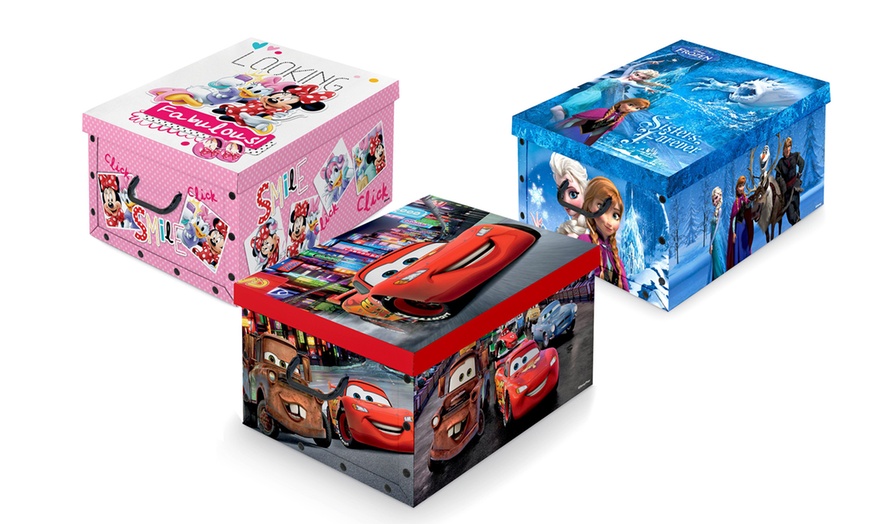 Image 1: Disney Toy Storage Boxes