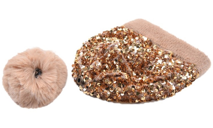 Image 10: Sequined Beanie