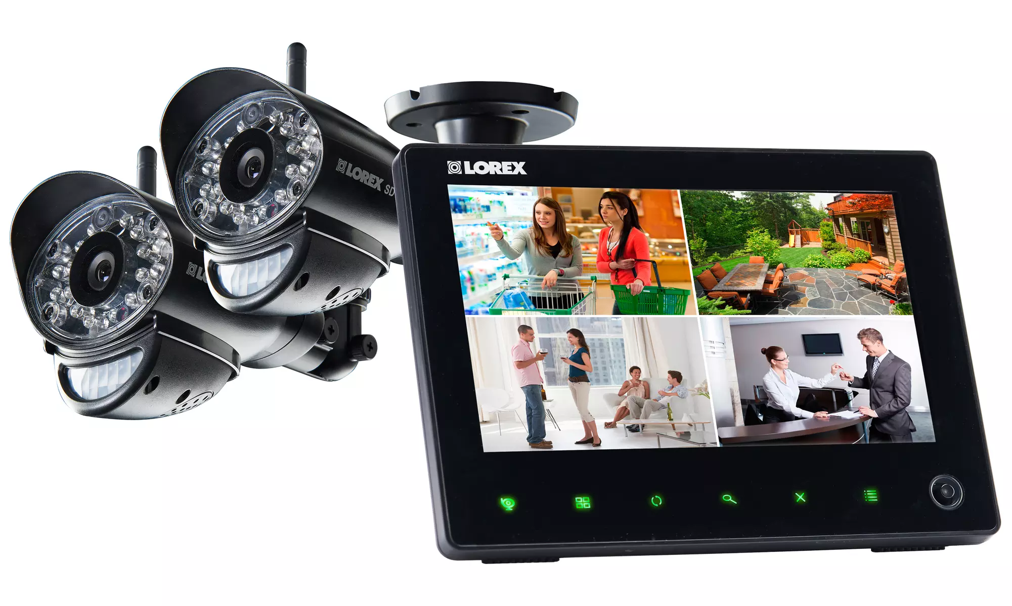 Lorex LW2752 Wireless Surveillance System with 7" LCD Screen and Remote View - Primary Image