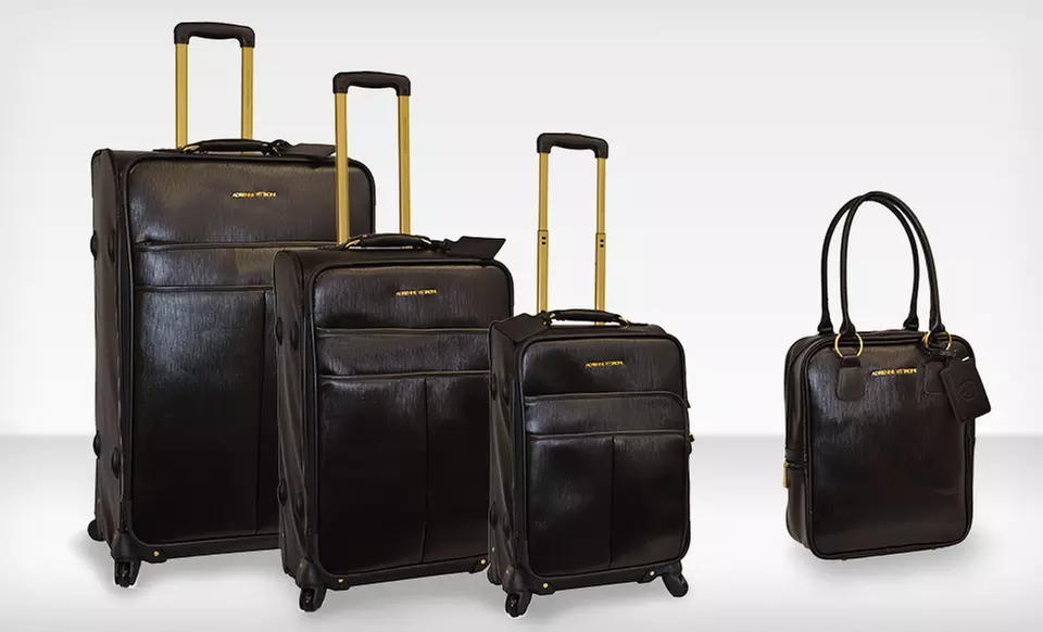 $249.99 for a 4-Piece Adrienne Vittadini Luggage Set ($1,320 List Price). Multiple Designs. Free Shipping and Returns. - Primary Image