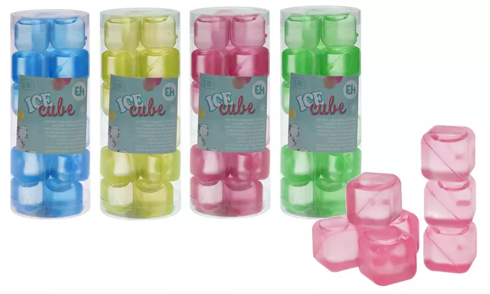 Up to Four Packs of 18 PMS International Reusable Ice Cubes In Assorted Colours or Clear - Image 3