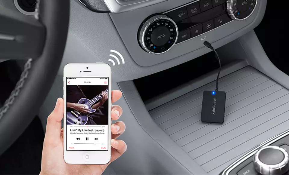 Merkury Innovations Bluetooth Wireless Stereo Receiver for 3.5mm Devices - Primary Image