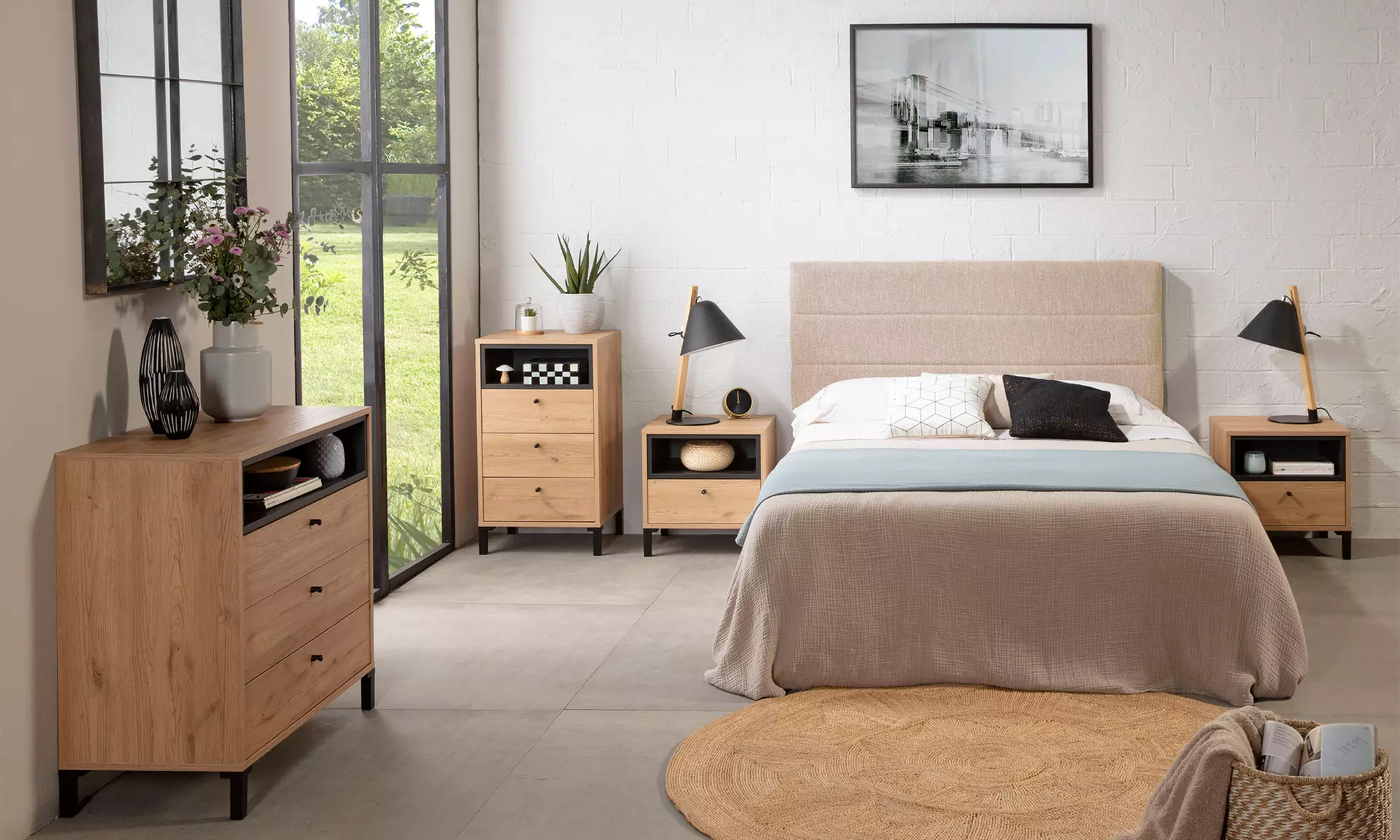 Tête de lit matelassée, coloris et dimensions au choix, livraison offerte - Primary Image