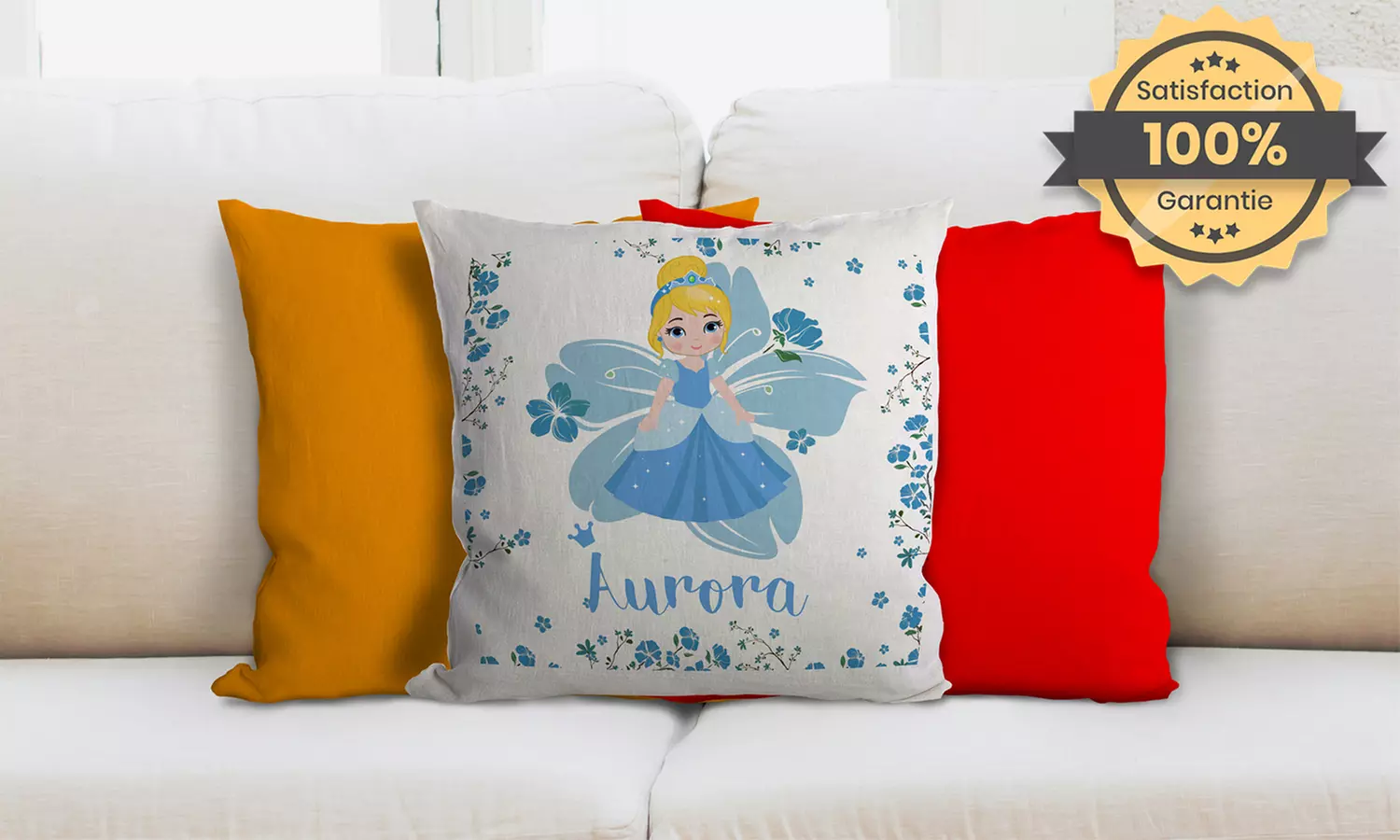 1, 2 ou 4 housses de coussin "Princesse" dès 7,99 € sur le site Printerpix - Primary Image