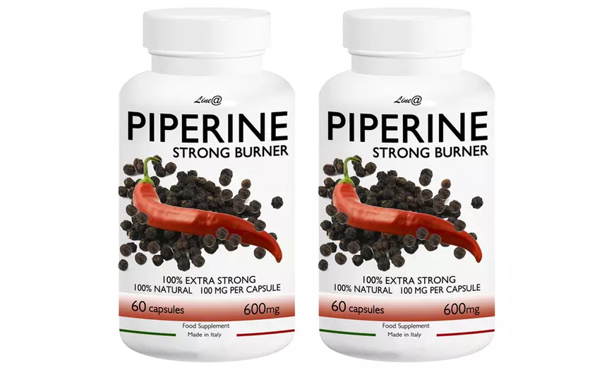 Image 4: 30, 60, 120, 180 of 360 capsules met piperine