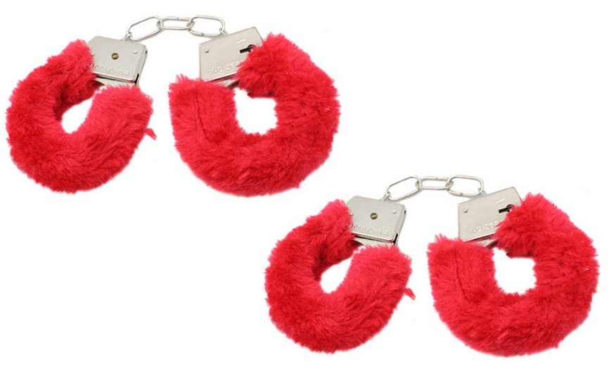 Image 8: One or Two Fluffy Handcuffs with Keys