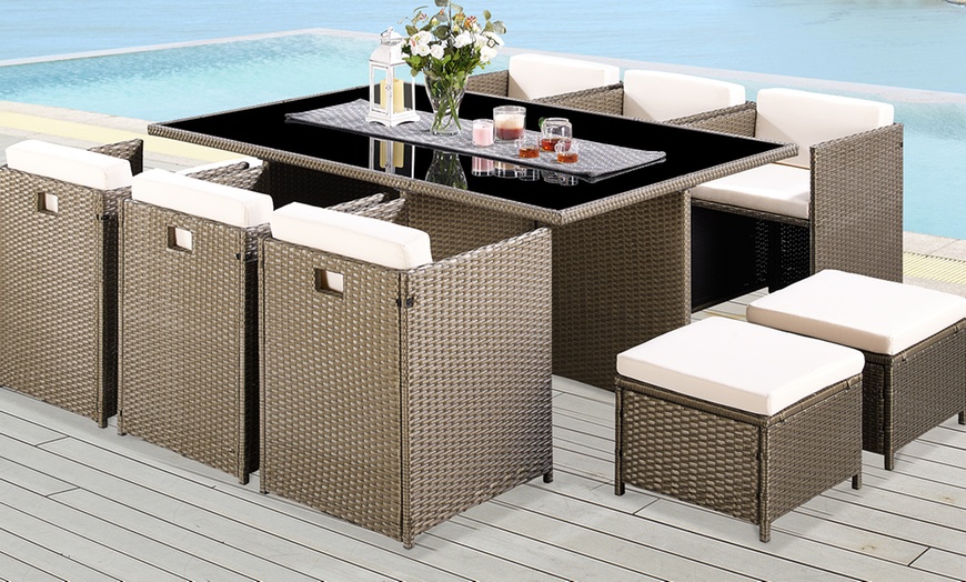 Image 2: Rattan Cube Sets, Three Sizes