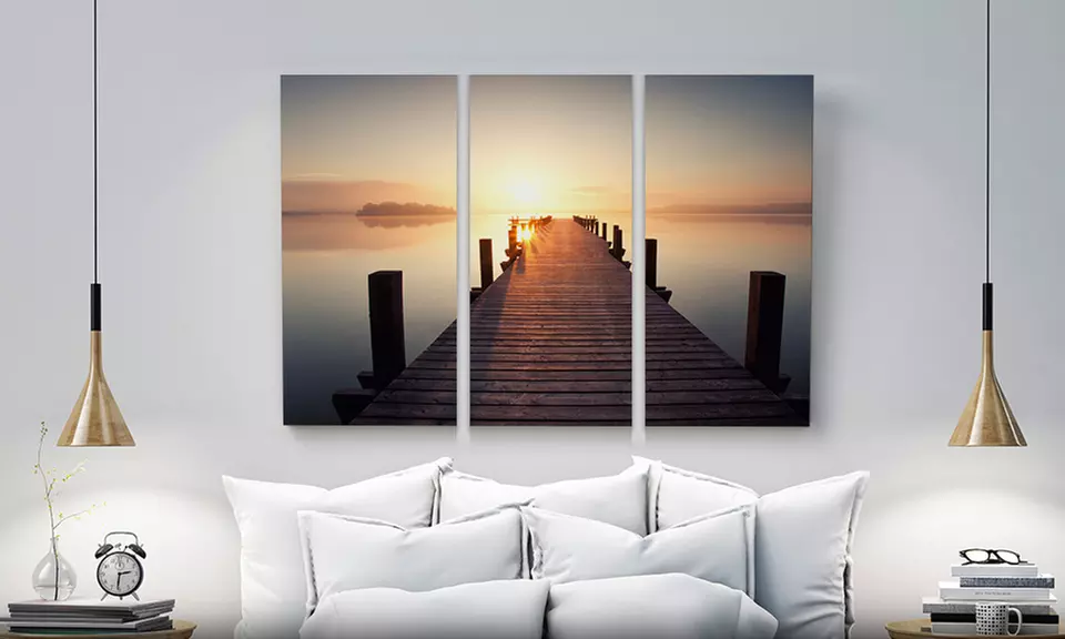  Custom 36"x24", 48"x24", or 60"x40" Three-Panel Canvas Print from CanvasOnSale - Primary Image