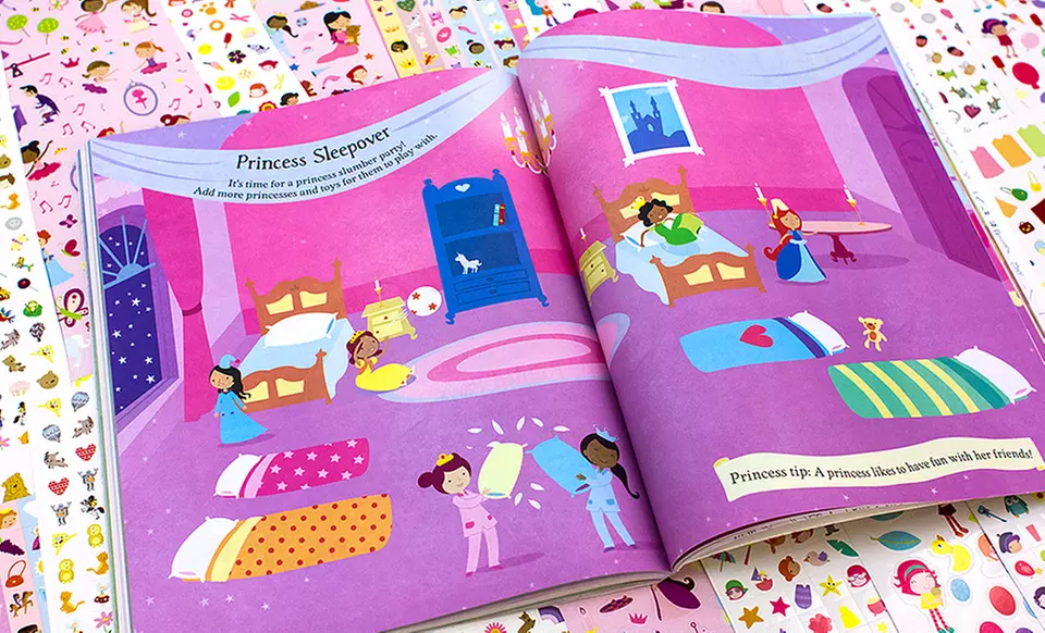 Girls' 6000 Stickers Activity Book - Second Medium