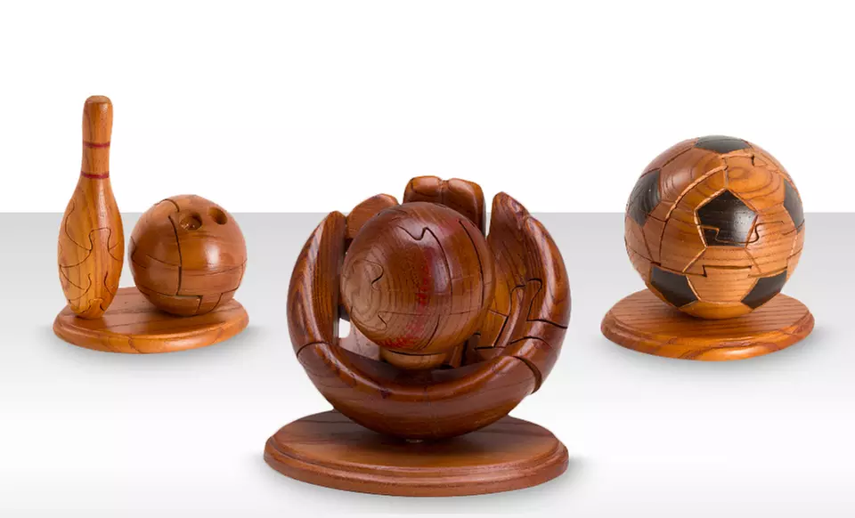 Wooden Sports-Themed 3D Puzzles. Multiple Styles Available. Free Returns. - Primary Image