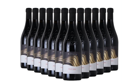 12 bottiglie di Pinot nero Rilievo con spedizione gratuita