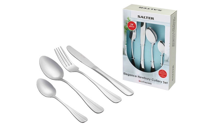 Image 1: Salter 24-Piece Cutlery Set