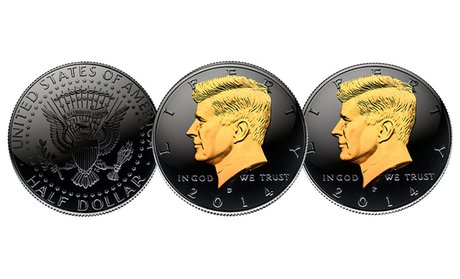 2014 50th Anniversary JFK Black Ruthenium Half-Dollar Coin