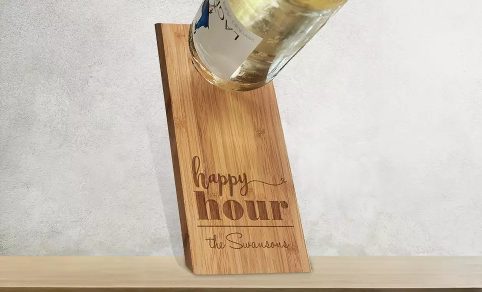 Personalized Wine Bottle Balancer with Name and Initial