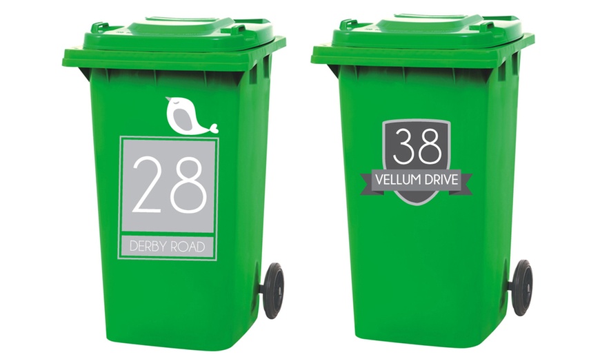 Image 1: Personalised Wheelie Bin Sticker