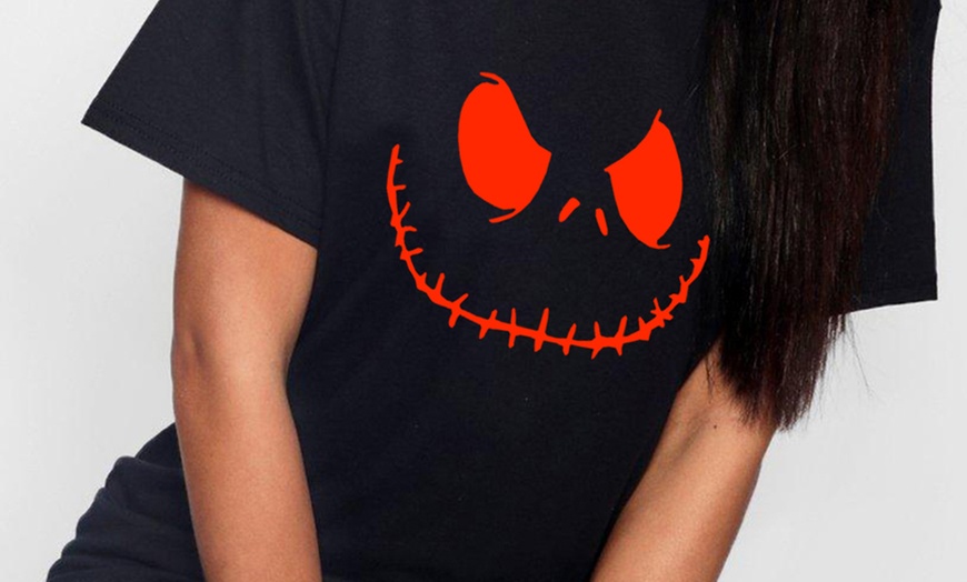 Image 3: Halloween Scary Face Oversized Tshirt 